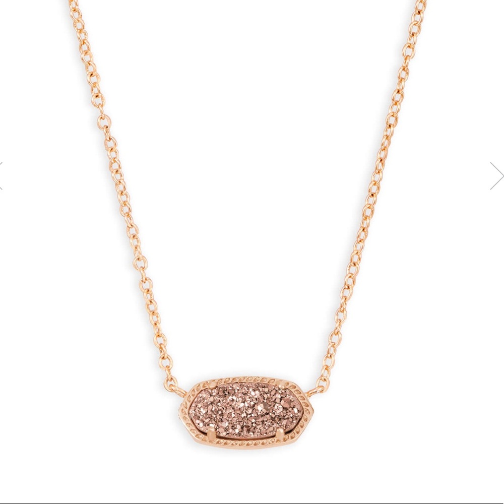 Elisa rose gold pendant necklace